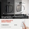 SOLFART Bathroom Light Fixtures Matte Black Dimmable LED Bathroom Vanity