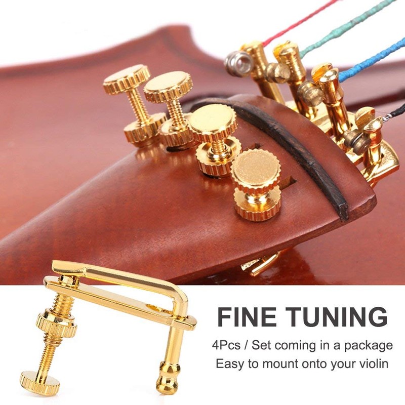 4 x Violin Tuner Adjuster, Alloy Violin Tuner String Adjusters