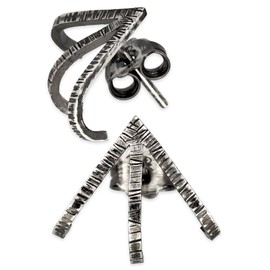 Handmade Geschenk für Sie Ohrstecker 925 Sterling Silber Oxidiert Ohrstecker geometrische Dreiecksohrringe für Frauen minimalistische Ohrringe Huggie-Ohrringe ungewöhnlich