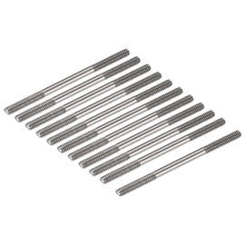 MECCANIXITY 15pcs Push Rod Connector Double End Threaded Rod 304 Stainless Steel for DIY RC Car,Boat,Car,Airplane,Helicopter Model&DIY Material,M2x25mm