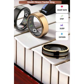 Cuifati Smart Ring Health Tracker, IP68 Waterproof Wearable Fitness Tracker Ring for Women & Men, Fitness Sleep Heart Rate Blood Oxygen Tracker Ring Pedometer with APP for Daily Use