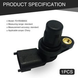 Nowkont Pack-1 Car Camshaft Position Sensor for EPC Fault Light Weak Start, Waterproof Durable Automotive Engine Camshaft Position Repair Sensor with Sealing Ring, Compatible with Chery (Black)