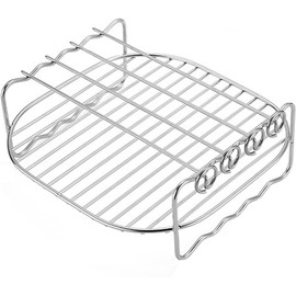 Sysow Air Fryer Accessories: Stainless Steel Cooking Grate with Double Layer Design for Air Fryer, Round, Multipurpose Cooking Grate