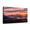 Pacimo Modern Wall Art Pastel Sunset Sunshine Mountain Range Pictures