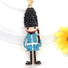 Tobestu Cute Sparkle Rhinestone Crystal Guardian Soldier Keychain Pompom Ball