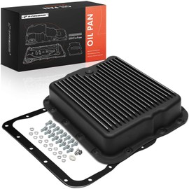 A-Premium Transmission Oil Pan with Drain Plug Compatible with GM 700R4 4L60 4L60E