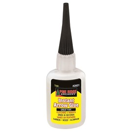 Pine Ridge Archery Instant Arrow Glue - Quick-Dry Archery Adhesive for Fletching Vanes, Arrow Inserts, and Tips - Perfect for Carbon, Aluminum, and Wood Shafts - Arrow Fletching Kit - 2 oz Bottle