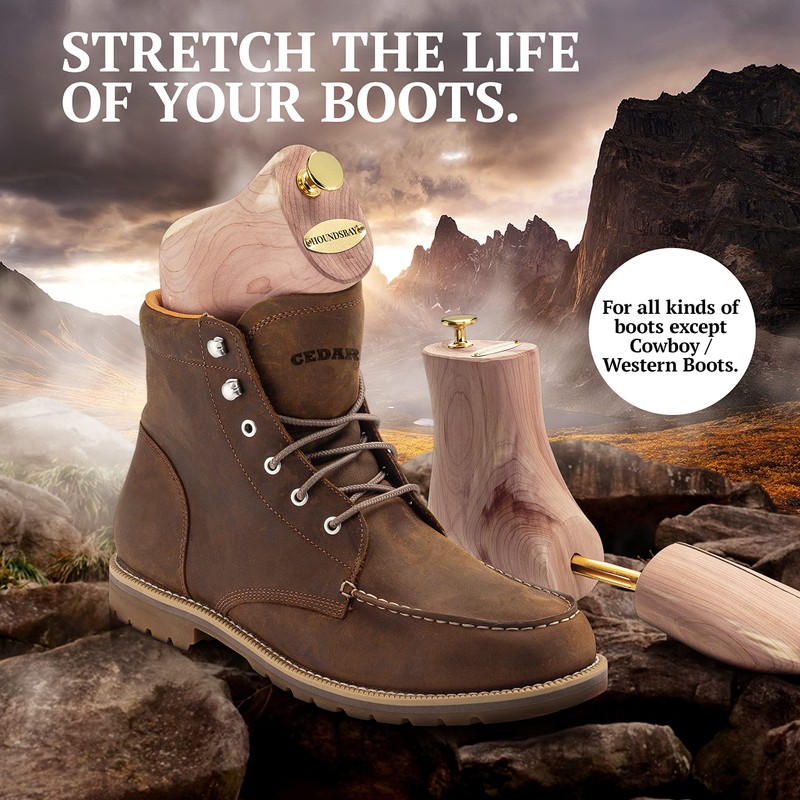 HOUNDSBAY Boot Tree, Cedar Boot Trees for Men, Boot Shoe