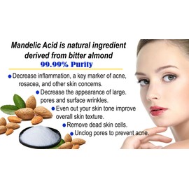 DIY Mandelic Acid Powder 99.9% Purity, Cosmetic Grade. Make Your Own Peel/Mask or add to Cream, Serum, Moisturizer…