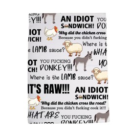 LEVLO GR Baking Fans Gift Where is The Lamb Sauce Kitchen Towel Dish Cloths Funny Baker New Home Gift for Her Him (Chicken Cross)