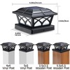 SIEDiNLAR Solar Post Cap Lights Outdoor Glass 2 Modes 8