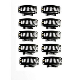 10 Pcs Wig Fixing Pin Clip Stopper Clasp (Black)