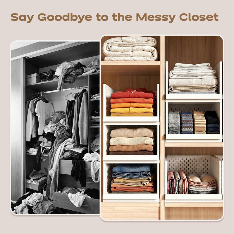 MIUOOPUR New Upgrade 3 Pack Closet Organizers and Storage Basket,