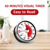 Visual Kitchen Timer, 60 Minute Mechanical Timers for Home Cooking