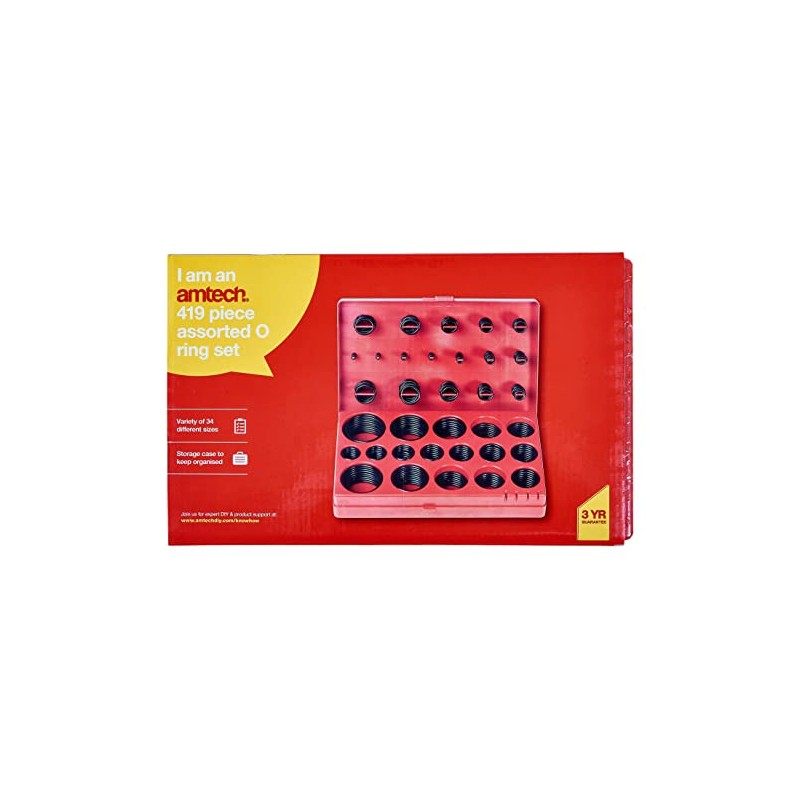 Amtech S5190 419 Piece Assorted O Ring Set