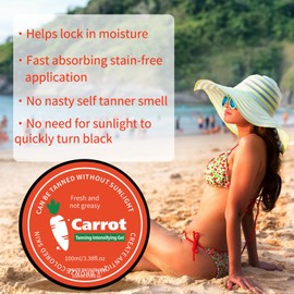 Generic Carotene Tanning Gel, Carrot Tanning Gel, Luxury Intensive Tanning Gel, Tanning Accelerator Cream Gel for Natural Tan Skin, Tanning Gel for Outdoor Sun & Sunbeds (1PC)