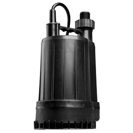 Red Lion RL-MP25 115 Volt, 1/4 HP, 2200 GPH Manual Thermoplastic Submersible Utility Pump, 8-Ft. Cord, Black, 14942732