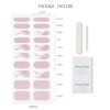 JMEOWIO Gel Nail Stickers French Tip Semi Cured Gel Nail
