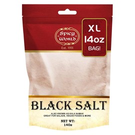 Spicy World Kala Namak Indian Black Salt 14 oz - Vegan, Pure, Unrefined, Non-GMO & Natural