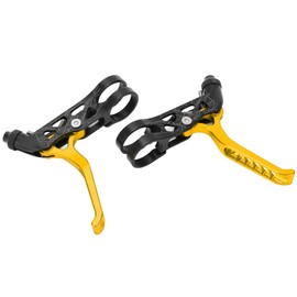 Bicycle Brake Lever Aluminum Alloy Bicycle Brake Handle for Blonton 3sixty Mountain Bike Accessories Many Features Suitable Model with 22.2mm Clamp Diameter 2 Pcs Necessary [Outdoor/Leisure] (Gold)