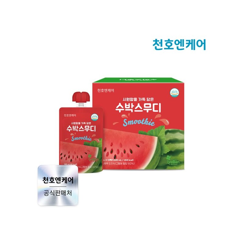Cheonhoen Care [천호엔케어] 시원함을 가득 담은 수박스무디 100mL 10팩 1박스