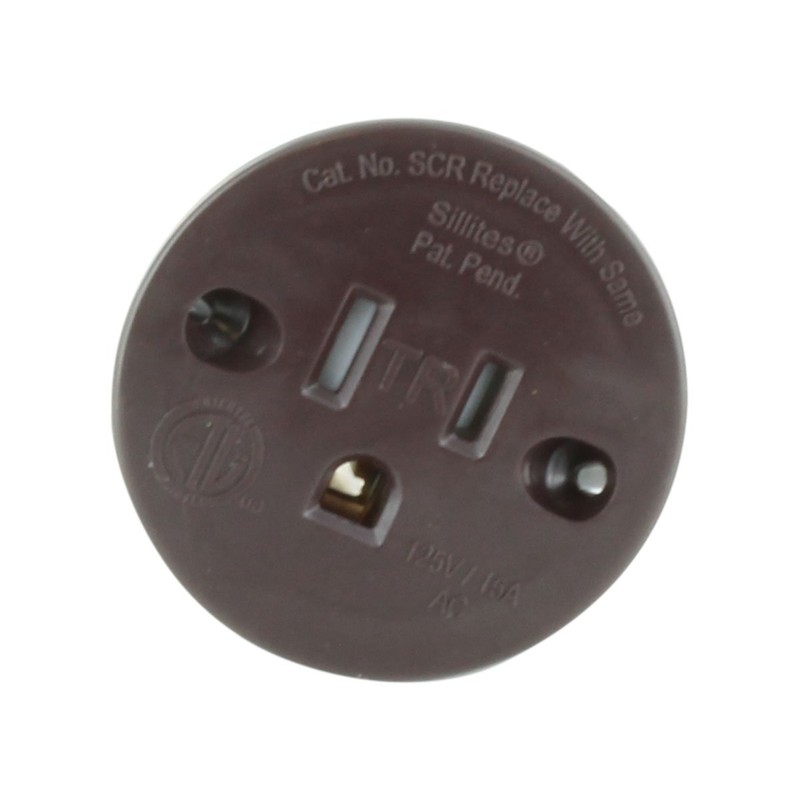 Sillites SCRBR Tamper-Resistant Self-Contained Receptacle 15 Amp 120 Volt Brown