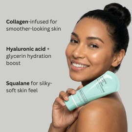 Global Beauty Care Smooth & Lift Collagen Facial Cleanser - Hydrating Face Wash to Support Firm-Looking Skin with Peptides, Hyaluronic Acid & Squalane, Gentle Daily Cleanser, 2.5 fl oz (1-Pack)