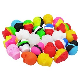 KUVIS 3ml Skull Silicone Wax Container Non-stick Concentrate Jars Multi-use (5)
