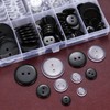 Pack of 160 Transparent Buttons, Shirt Buttons, 4 Holes Buttons,
