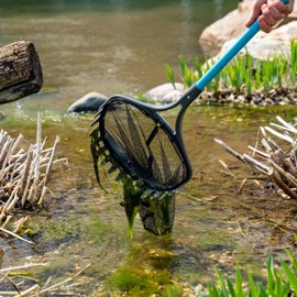Aquascape Aquascape 74004 Pond Shark Net Skimming, Maintenance and Water Garden Tool, Blue 60-inch