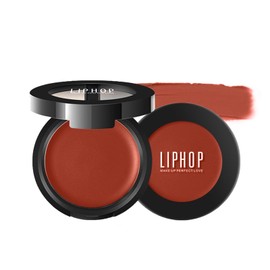 aopoka Lip & Blush & Eye Shadow, 3 in 1 Face Color, Non-Sticky, Blends into Skin, Sheer, Moisturizing, Smudging, Multi-functional, Long Lasting, Easy to Carry, 3.5 g, Natural Blood Tone, #4 Apple Red