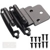 DecoBasics 3/8" Inset Cabinet Hinges Black (5 Pair -10 Pcs)