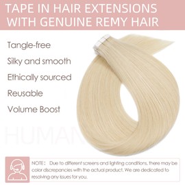 12 inch Tape in Real Human Hair Extension #60 Platinum Blonde Skin Weft 40g 20 pcs Remy Invisible Hair Extension