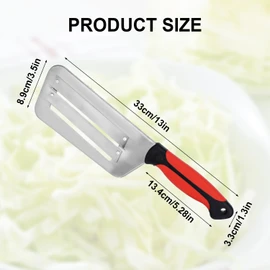 Dual Blade Julienne Cutter, Stainless Steel Cabbage Shredder for Coleslaw & Sauerkraut Professional Vegetable Slicer Lettuce Knife for Kitchen Restaurants