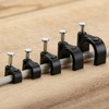 Bates- Cable Clips with Steel Nails, 360 pcs, Black, 4mm