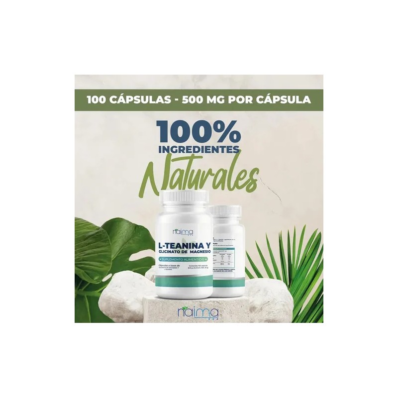 L- Teanina Y Glicinato De Magnesio 500 Mg - 100
