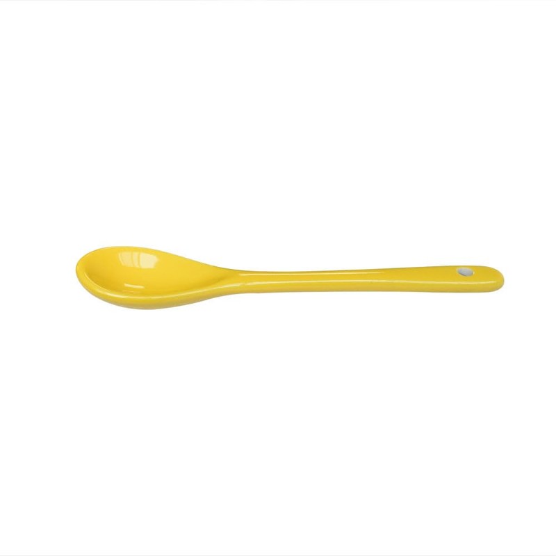 Albedel Yellow 6 pcs Porcelain Egg Spoons Ceramic Spoons 4.7
