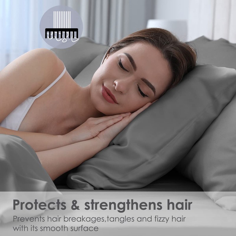 LINENOVA 100% Bamboo Pillowcase King Size Set of 2 -