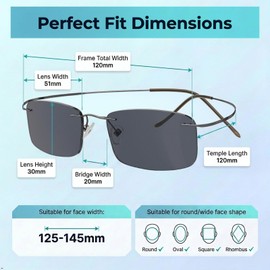 Eyekepper 2.50 Reading Glasses, Readers for Men and Women, Gray Lens