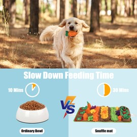 Snuffle Mat for Dogs Large Breed, 32'' X 20'' Sniff Mat for Dogs Slow Eating and Treats Mind, Enrichment Digging Toys for Dogs Mental Stimulation & Encourages Natural Foraging Skills (Green-Yellow)