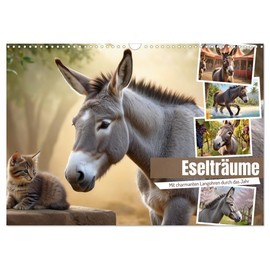 Eselträume (Wandkalender 2026 DIN A3 quer), CALVENDO Monatskalender