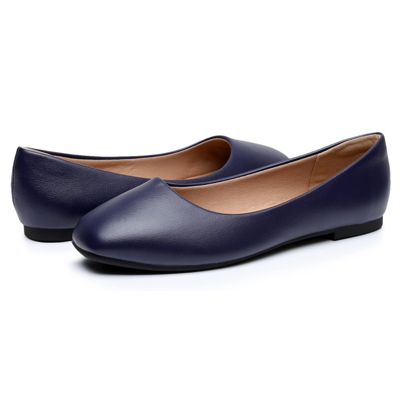VenusCelia Zapatos planos con punta de azulejo para mujer, azul