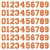 J.CARP 60Pcs Orange Number 0 to 9 Patches Iron on