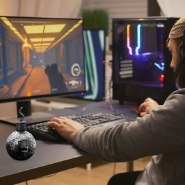 tagtek Bomb Paperweight, Hilarious, Decorative, and Unique Office Cubicle Desk Decor and Book Weight - Funny Gag Gift for Coworkers and Gamers Home Office Men Women Cool Stuff (1 Silver Paperweight)