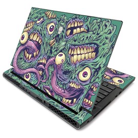 MightySkins Skin for Alienware m17 R2 (2019) - Eyes and Teeth | Protective, Durable, and Unique Vinyl Decal wrap Cover | Easy to Apply, Remove, and Change Styles | Made in The USA