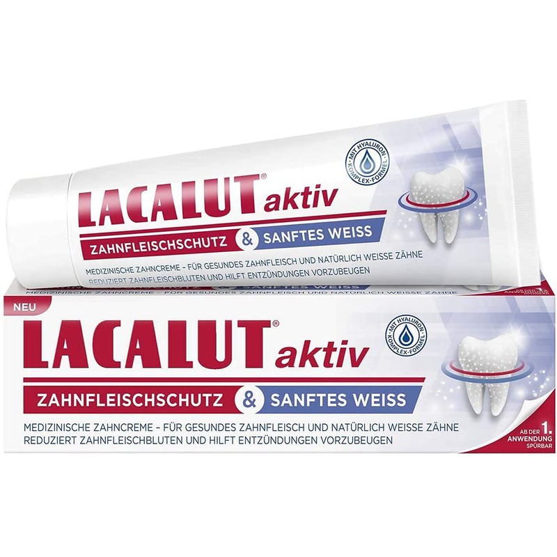 LACALUT Active gum protection and gentle white toothcream, 75 ml