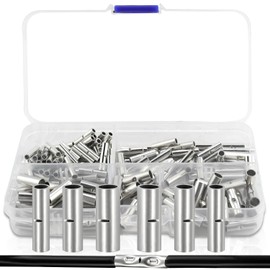 Butt Connectors Uninsulated Set Crimp Connector Butt Connector Crimp Uninsulated Butt Connectors Cable Connector Butt Connector 0.5 to 6 mm for Cables, Cars