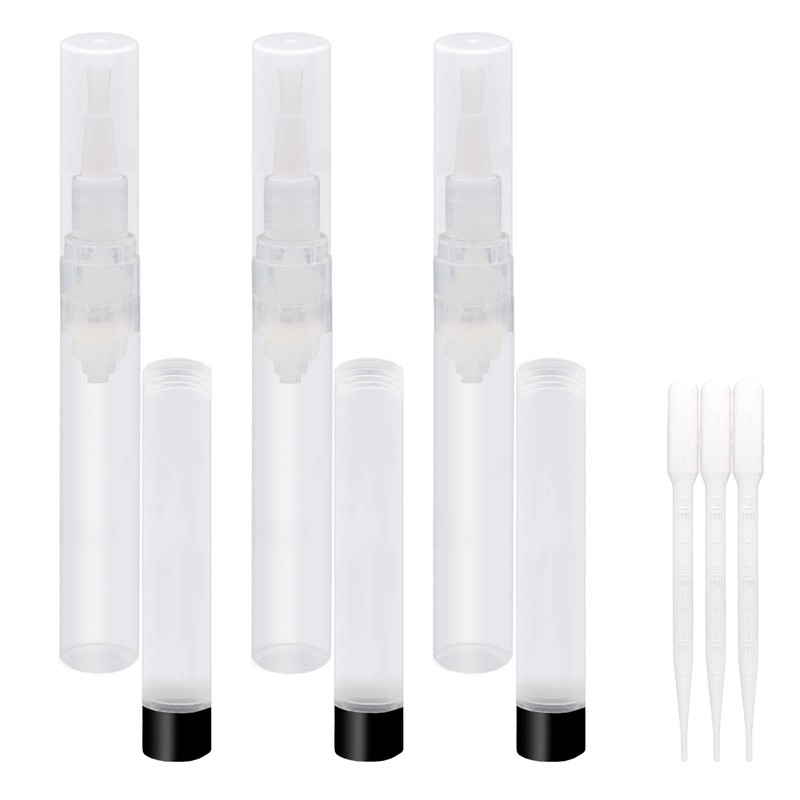 URGINO 3-Pack 6ml Real Refillable Cuticle Oil Pens, Nail Oil