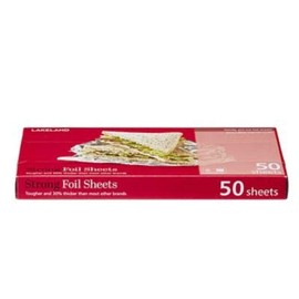 Lakeland Thick Aluminium Kitchen Foil Ready Cut Sheets, 27 x 30cm