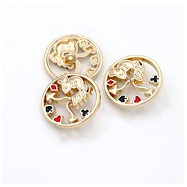 5 Pcs Hollow Design Metal Buttons Sweater Decorative Coat Buttons Sewing Accessories(Gold Hollow,18mm)